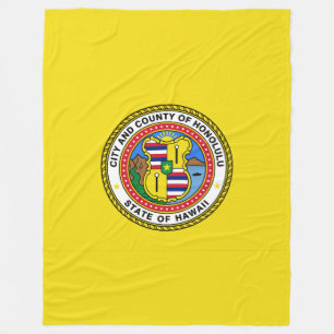 Cobertor De Velo Bandeira de Honolulu, Havaí Fleece Blanket