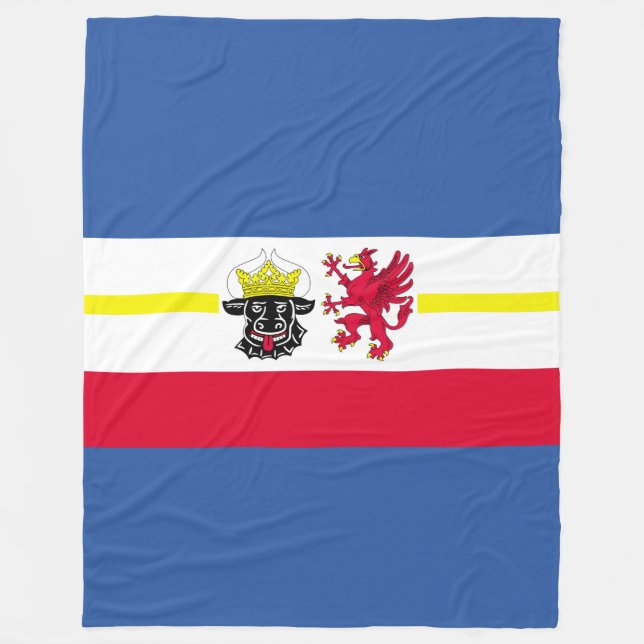 Cobertor De Velo Bandeira de Mecklenburg Fleece Blanket (Frente)
