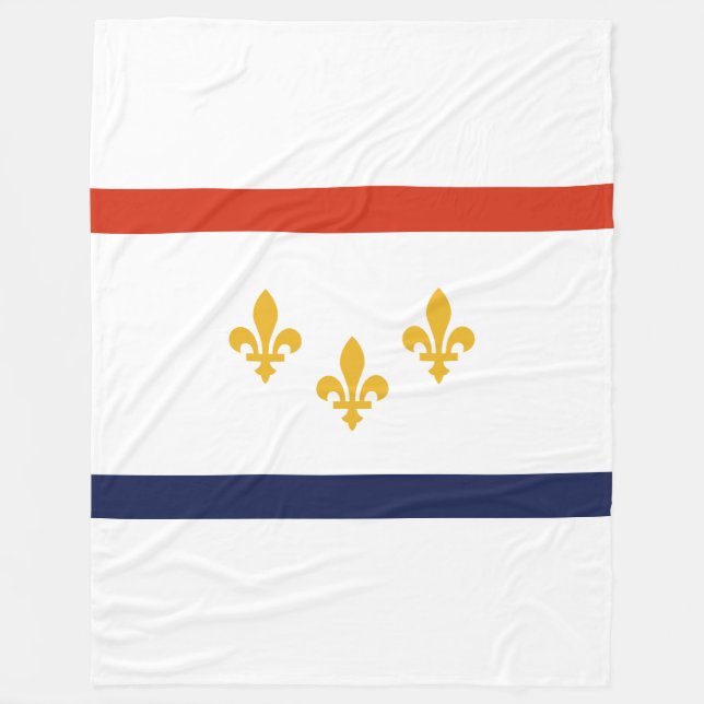Cobertor De Velo Bandeira de Nova Orleans, Louisiana Fleece Blanket (Frente)