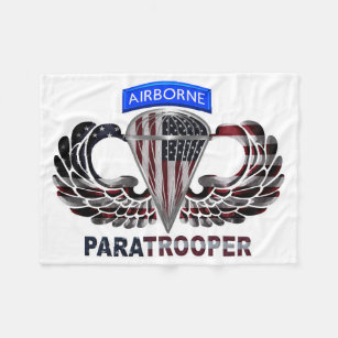 Cobertor De Velo Bandeira de Paraquedista Americana Aquecida