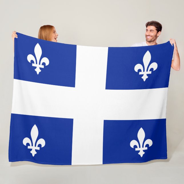Cobertor De Velo Bandeira de Quebec PQ Qc com fleur de lys (In Situ)