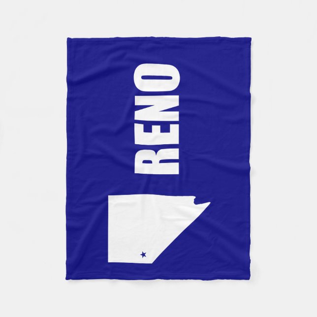 Cobertor De Velo Bandeira de Reno, Nevada Fleece Blanket (Frente)