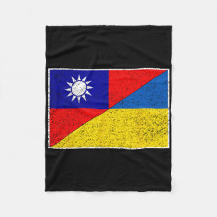 Cobertor De Velo Bandeira de Taiwan Ucrânia Suporte Taiwaniano Ucra