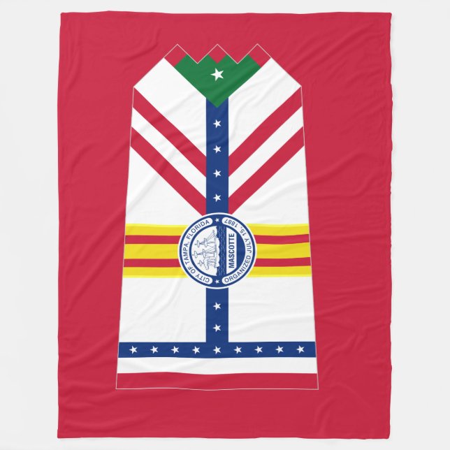 Cobertor De Velo Bandeira de Tampa, Flórida Fleece Blanket (Frente)