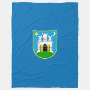 Cobertor De Velo Bandeira de Zagreb, Croácia Fleece Blanket