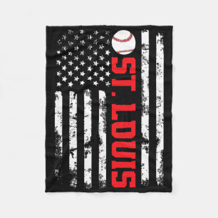 Cobertor De Velo Bandeira do Beisebol de St. Louis EUA 