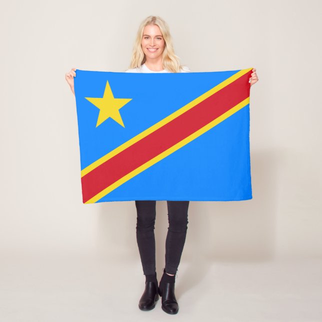 Cobertor De Velo Bandeira do Congo Quinxassa (In Situ)