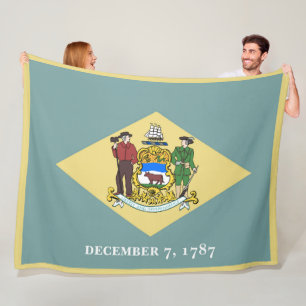 Cobertor De Velo Bandeira do Estado de Delaware Impressão Patriotc