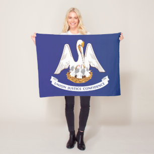 Cobertor De Velo Bandeira do Estado de Louisiana, EUA