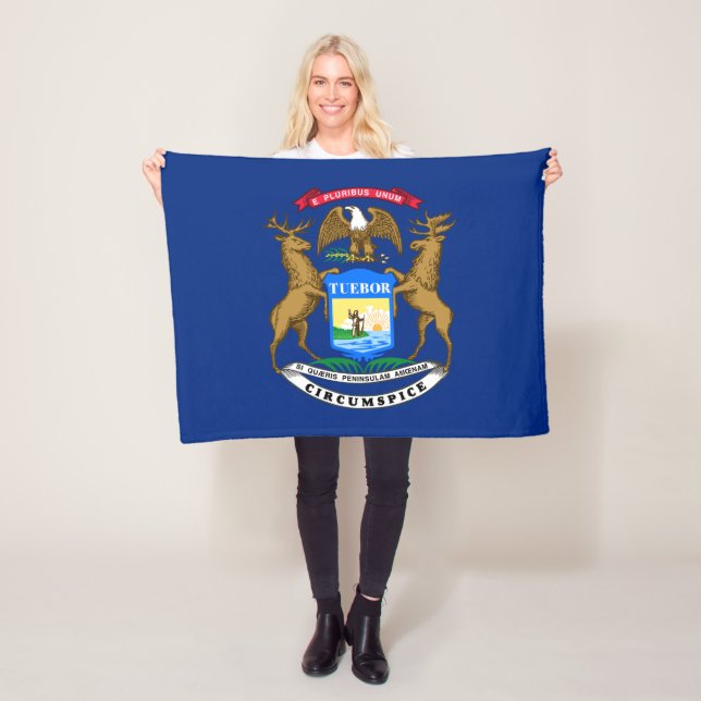 Cobertor De Velo Bandeira do Estado de Michigan (In Situ)