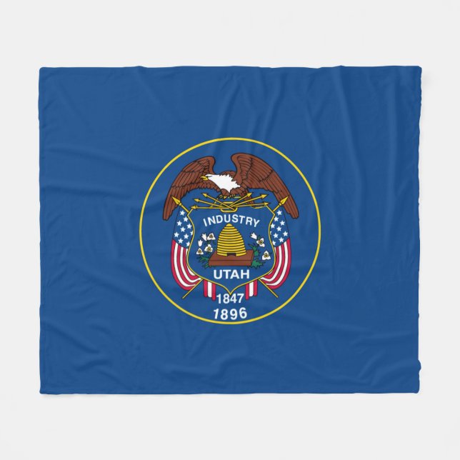 Cobertor De Velo Bandeira do Estado de Utah Design (Frente (Horizontal))