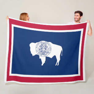 Cobertor De Velo Bandeira do Estado de Wyoming Impressão Patriotc