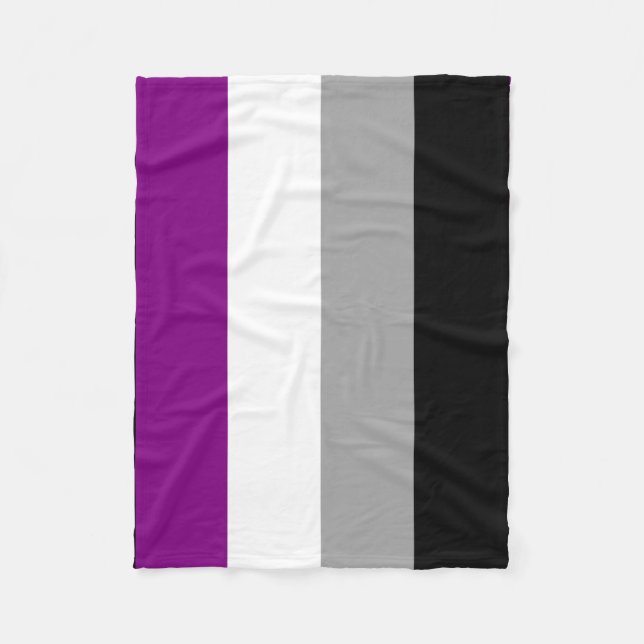 Cobertor De Velo Bandeira do Orgulho Assexual (Frente)