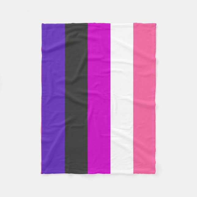Cobertor De Velo Bandeira do Orgulho Genderfluid (Frente)