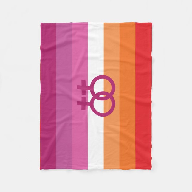 Cobertor De Velo Bandeira do Orgulho Lésbico WLW (Frente)