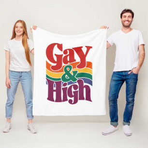 Cobertor De Velo Bandeira do Orgulho LGBTQ Retro Gay e Alto