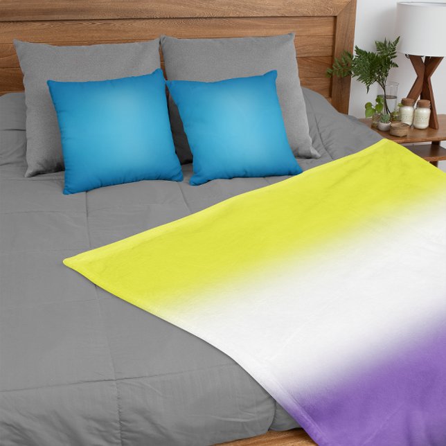 Cobertor De Velo Bandeira do Orgulho Não Binário Gradiente – Bandei (Criador carregado)