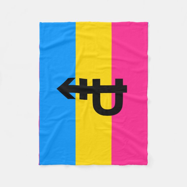 Cobertor De Velo Bandeira do Orgulho Pansexual (Frente)