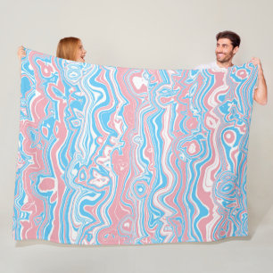 Cobertor De Velo Bandeira do Orgulho Trans Trippy Boho Groovy Listr