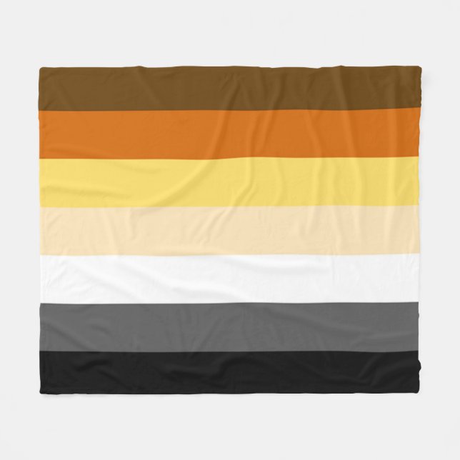 Cobertor De Velo Bandeira do Orgulho Urso (Frente (Horizontal))