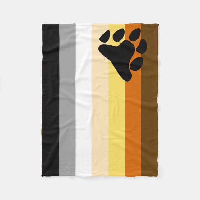 Cobertor De Velo Bandeira do Orgulho Urso (Frente)