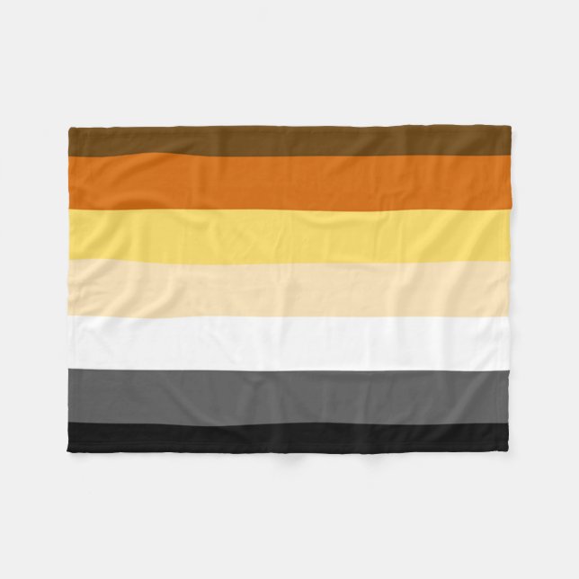 Cobertor De Velo Bandeira do Orgulho Urso Gay (Frente (Horizontal))