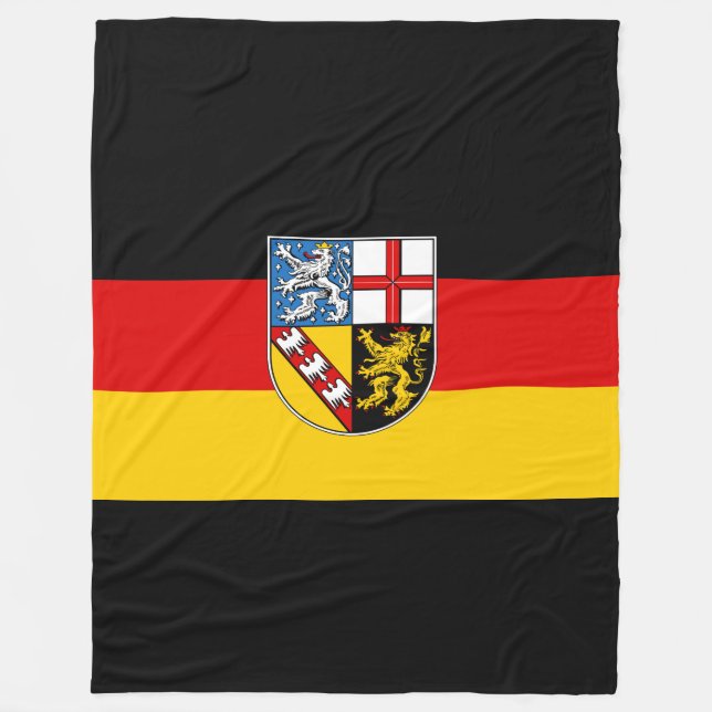 Cobertor De Velo Bandeira do Saarland Fleece Blanket (Frente)