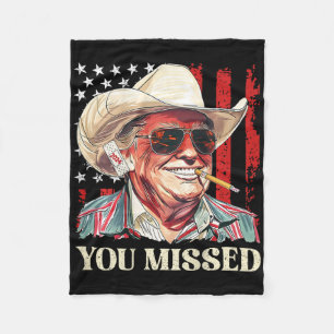 Cobertor De Velo Bandeira do Trump Cowboy Ocidental Você Perdeu Tru