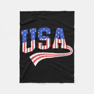 Cobertor De Velo Bandeira dos EUA 4 de Julho América Vermelho Branc
