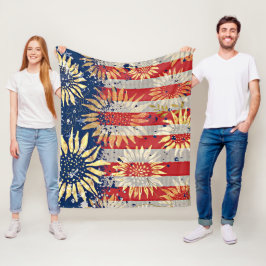 Cobertor De Velo Bandeira e girassóis