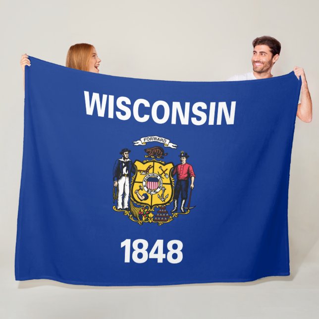 Cobertor De Velo Bandeira Estadual do Wisconsin (In Situ)