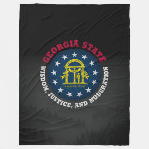 COBERTOR DE VELO BANDEIRA ESTATAL DA GEÓRGIA PEACH