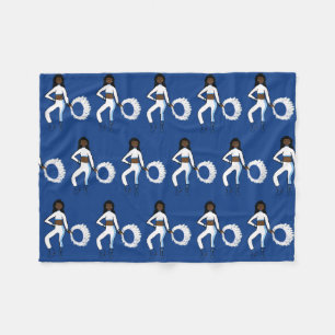 Cobertor De Velo Bandeira / Guarda de cor Folha em branco azul