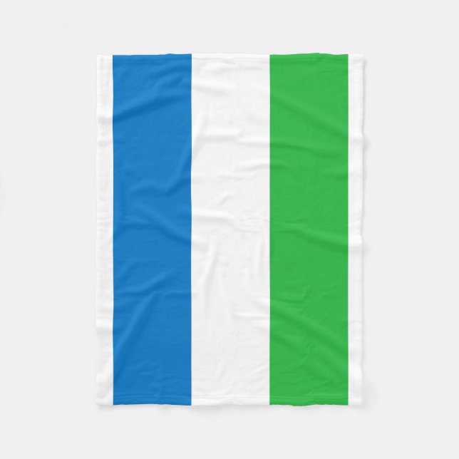 Cobertor De Velo Bandeira nacional do mundo do Sierra Leone (Frente)