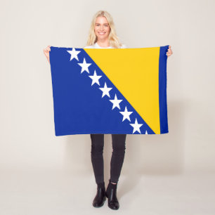Cobertor De Velo Bandeira Patriótica da Bósnia-Herzegovina