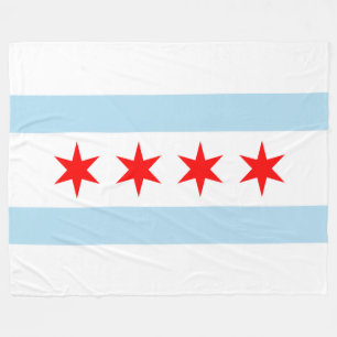 Cobertor De Velo Bandeira patriótica de Chicago