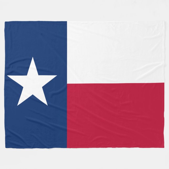 Cobertor De Velo Bandeira patriótica do estado de Texas (Frente (Horizontal))