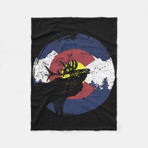 Cobertor De Velo Bandeira Retro do Estado do Colorado Montanhas Roc