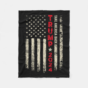 Cobertor De Velo Bandeira Trump 2024 Leva a América Byck Trump Flag