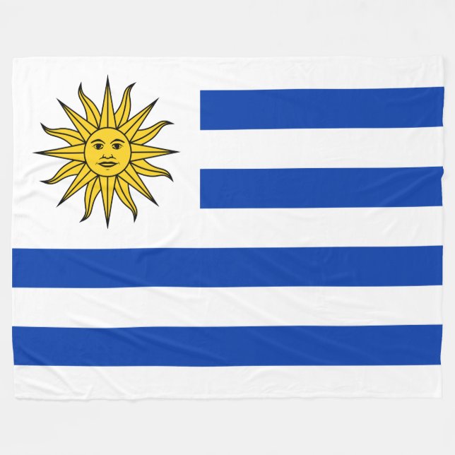 Cobertor De Velo Bandeira Uruguai Banda Oriental (Frente (Horizontal))