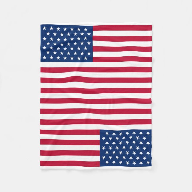 Cobertor De Velo Bandeira Usa Flece Blanket (Frente)