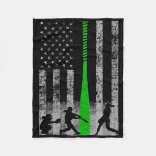 Cobertor De Velo Bandeira Verde Softll Fastpitch - Jogador de Softl