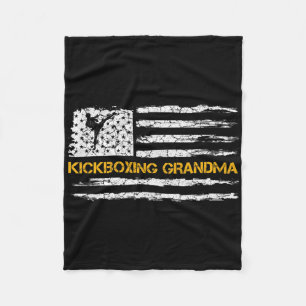 Cobertor De Velo Bandeira Vintage dos EUA Lutadora de MMA Kickboxin