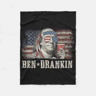 Cobertor De Velo Bandeira Vintage Engraçada Ben Bebendo Cerveja 4 D