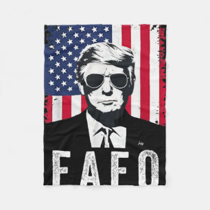 Cobertor De Velo Bandeira Vintage EUA Trump Fafo Patriótica Retro 4