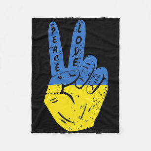 Cobertor De Velo Bandeira Vintage Paz Para a Ucrânia Mão da Paz