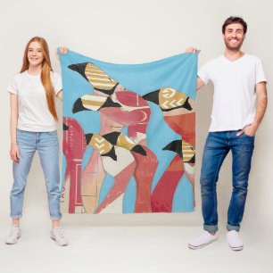 Cobertor De Velo Bando de Flamingos