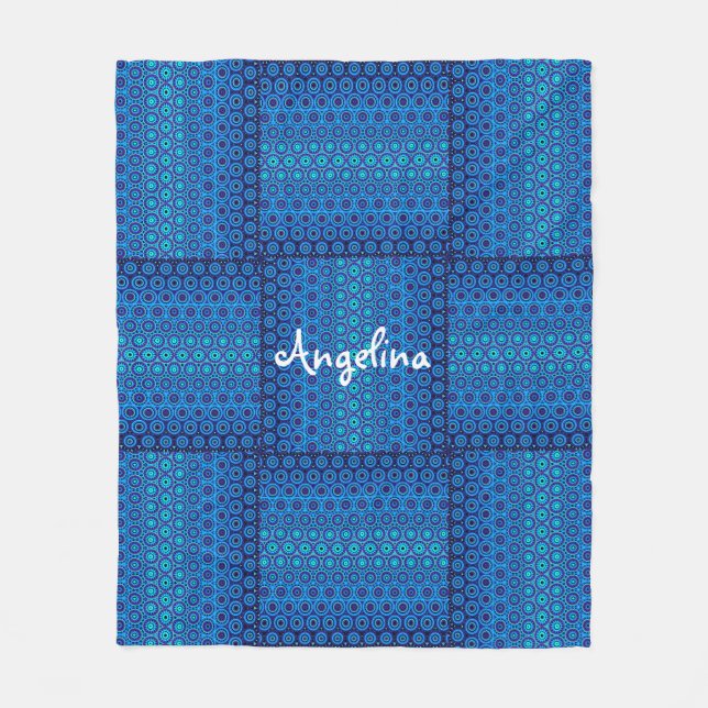 Cobertor De Velo Banheira de design do Círculo Azul (Frente)
