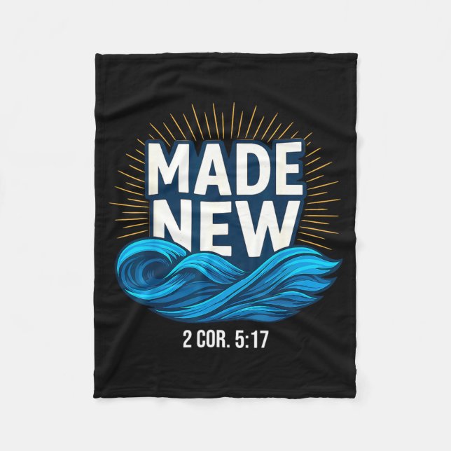 Cobertor De Velo Baptized Made New Baptism  (Frente)