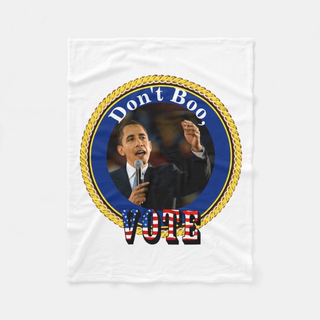Cobertor De Velo Barack Obama Não Vai Votar  (Frente)